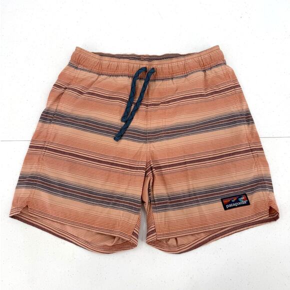 Patagonia Men's Striped Stretch Wavefarer Hybrid Volley Shorts, Size SMALL - Picture 1 of 10